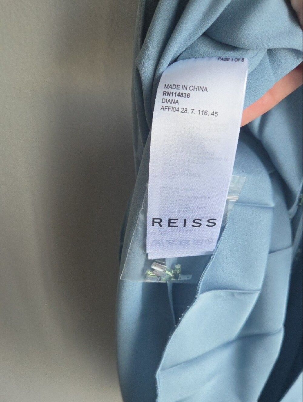 Reiss Light Blue Pleated Midi Skirt - Picture 8 of 11